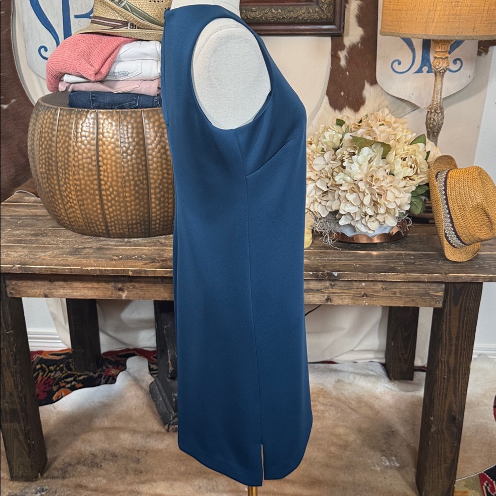 Vince Camuto Ruffle Dress Teal - Picture 3 of 5